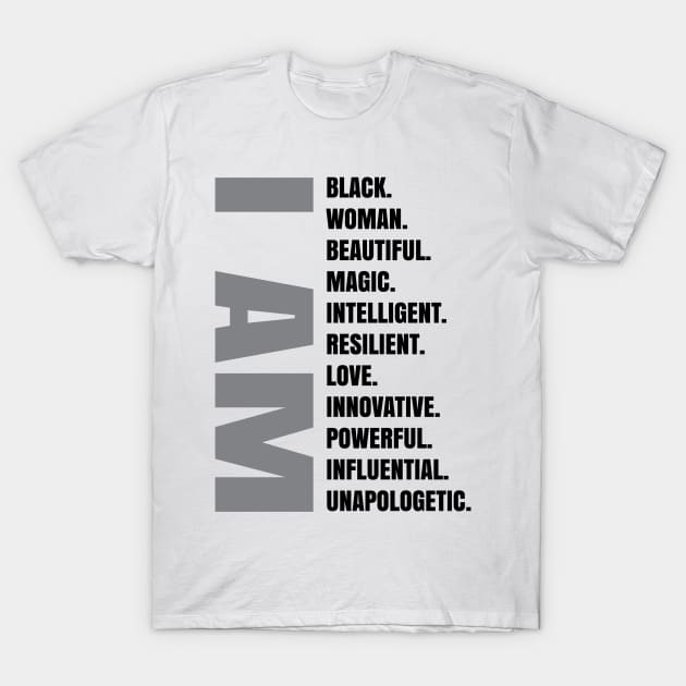 I AM | Black Woman T-Shirt by UrbanLifeApparel